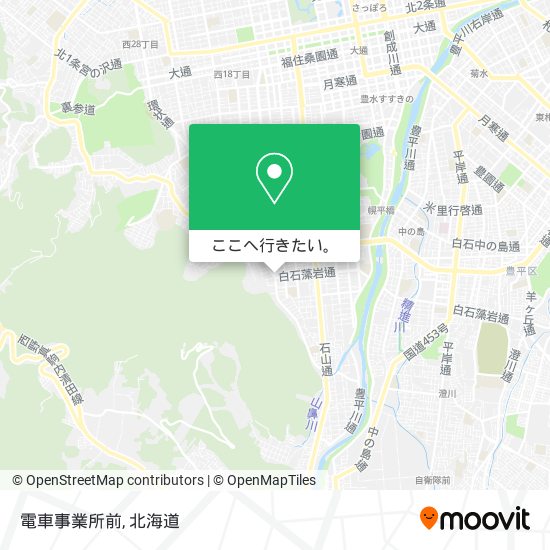 電車事業所前地図
