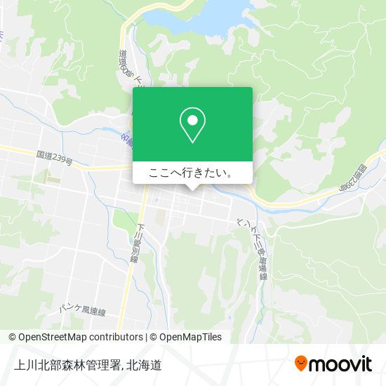 上川北部森林管理署地図