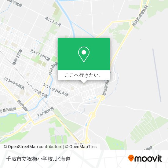 千歳市立祝梅小学校地図