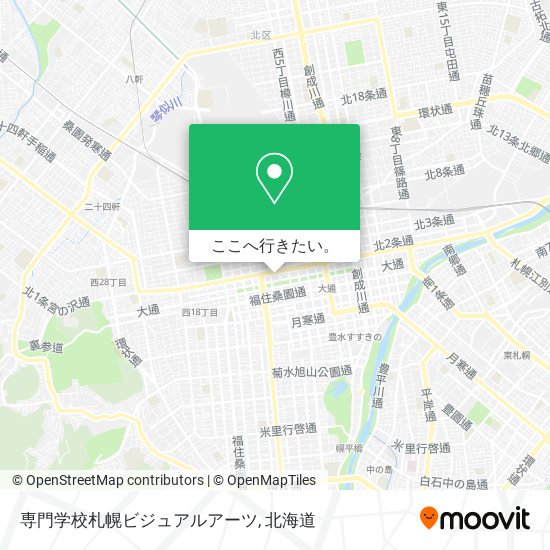 専門学校札幌ビジュアルアーツ地図