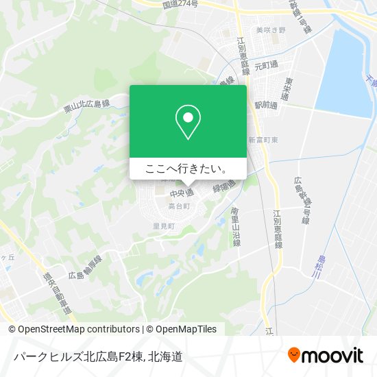 パークヒルズ北広島F2棟地図