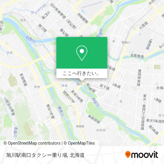 旭川駅南口タクシー乗り場地図