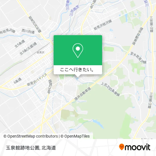 玉泉館跡地公園地図
