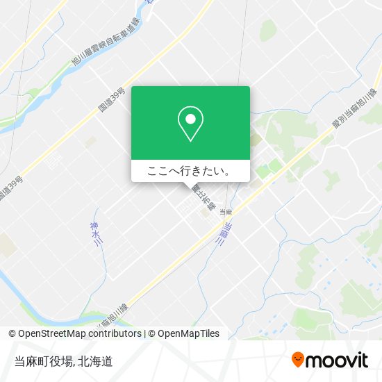 当麻町役場地図