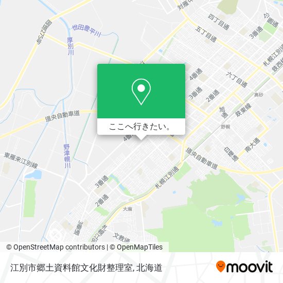 江別市郷土資料館文化財整理室地図