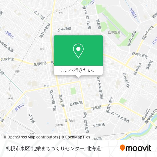 札幌市東区 北栄まちづくりセンター地図