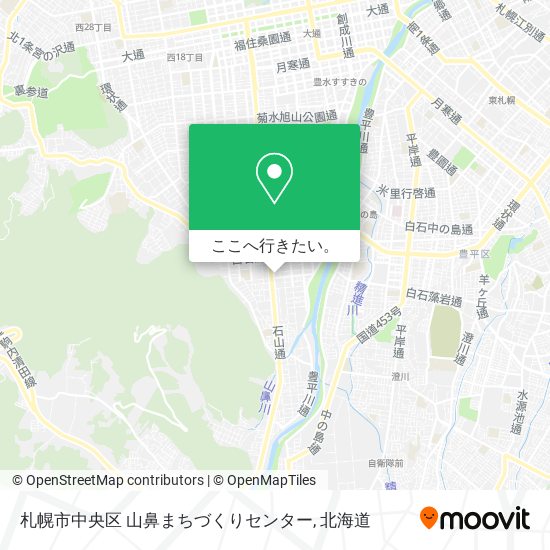 札幌市中央区 山鼻まちづくりセンター地図