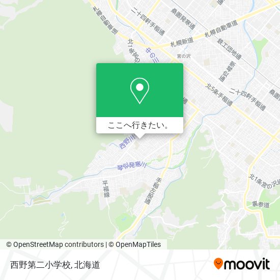 西野第二小学校地図