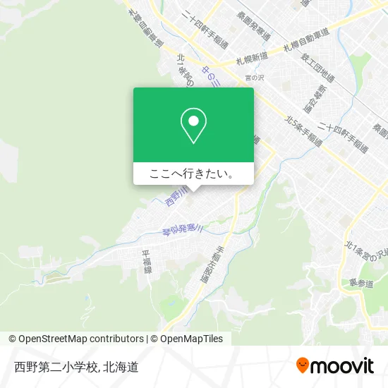 西野第二小学校地図