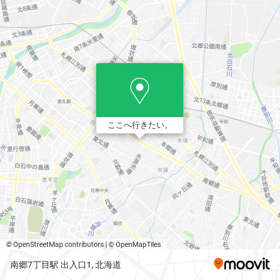 南郷7丁目駅 出入口1地図