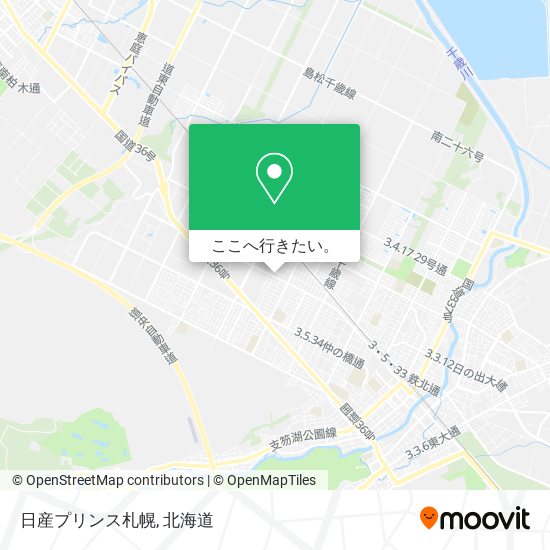 日産プリンス札幌地図