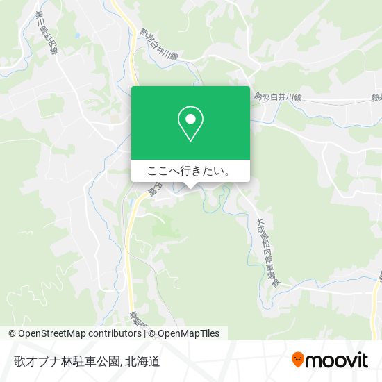 歌才ブナ林駐車公園地図