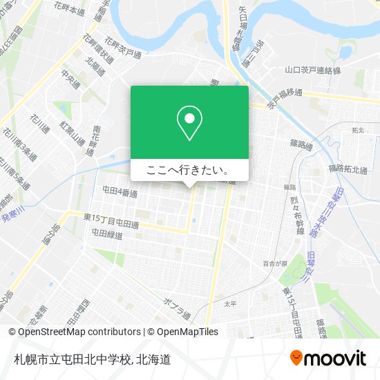 札幌市立屯田北中学校地図
