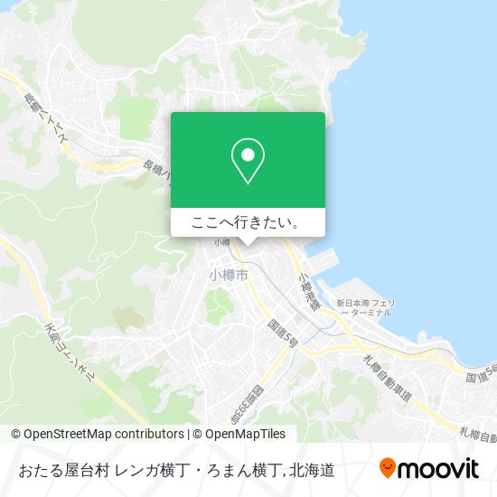 おたる屋台村 レンガ横丁・ろまん横丁地図