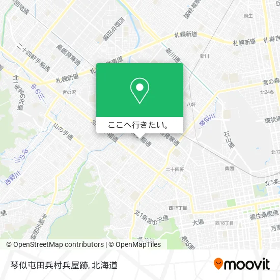 琴似屯田兵村兵屋跡地図