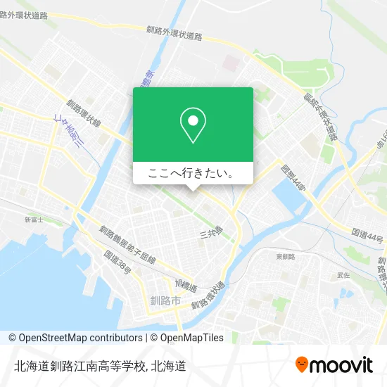 北海道釧路江南高等学校地図