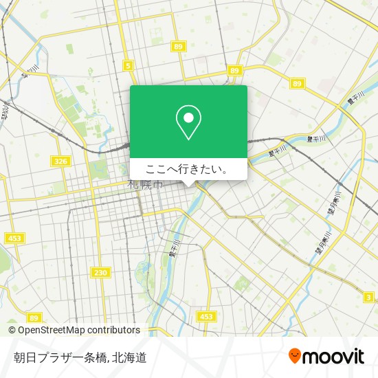 バスで札幌市の朝日プラザ一条橋への行き方