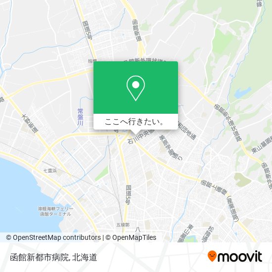 函館新都市病院地図