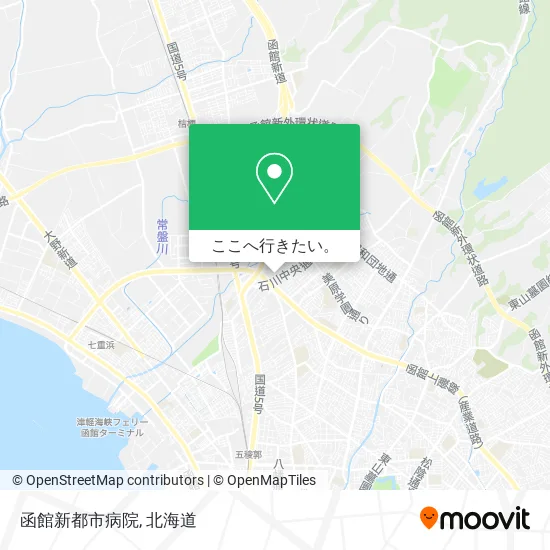函館新都市病院地図