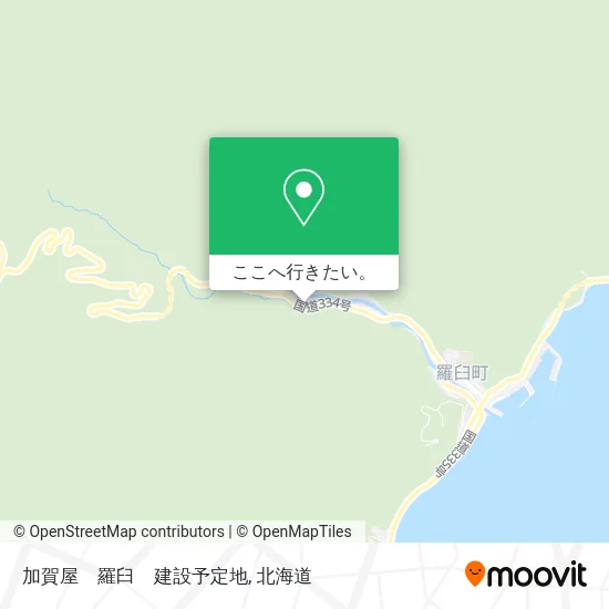 加賀屋　羅臼　建設予定地地図