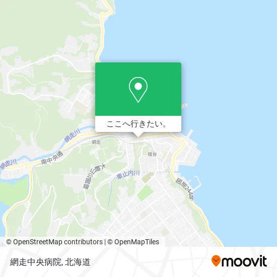 網走中央病院地図