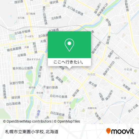 札幌市立東園小学校地図