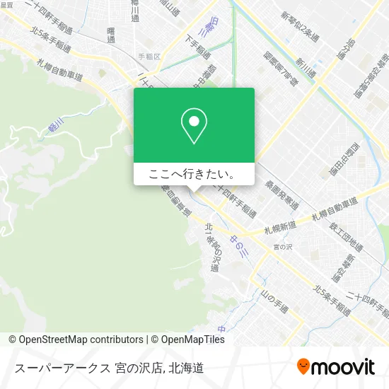 スーパーアークス 宮の沢店地図