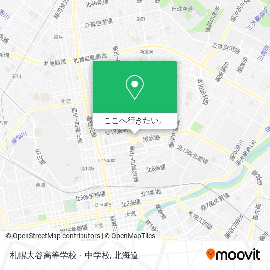 札幌大谷高等学校・中学校地図