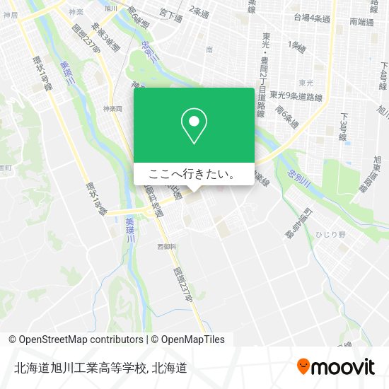 北海道旭川工業高等学校地図