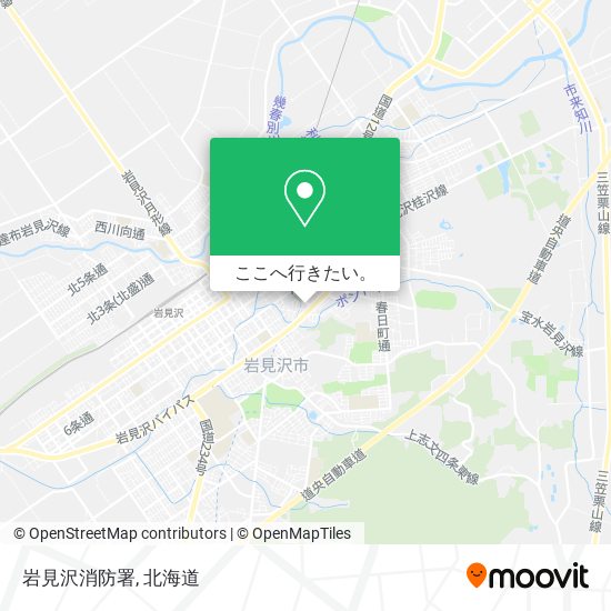 岩見沢消防署地図