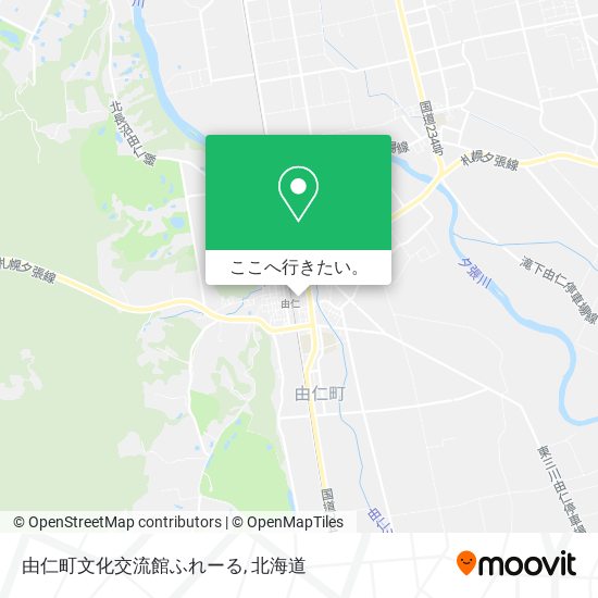 由仁町文化交流館ふれーる地図