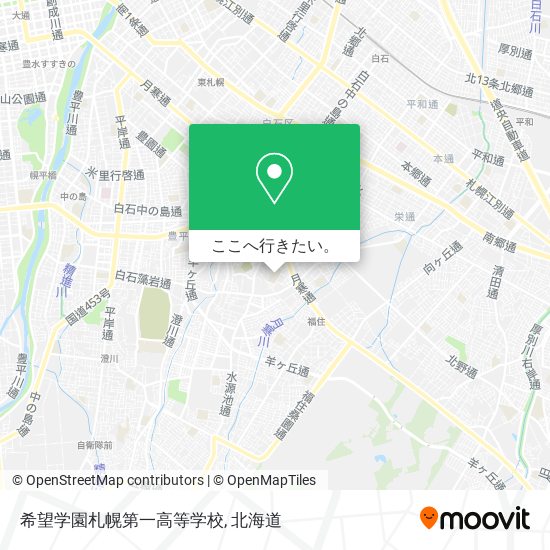 希望学園札幌第一高等学校地図