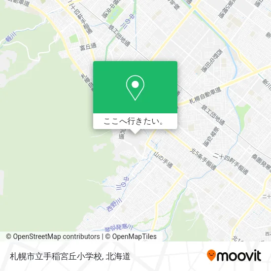 札幌市立手稲宮丘小学校地図