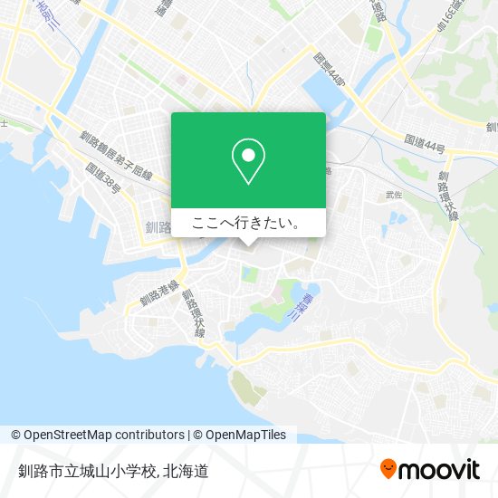 釧路市立城山小学校地図