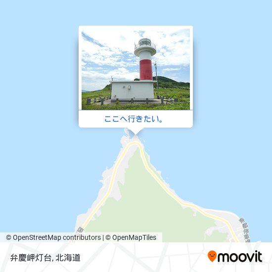 弁慶岬灯台地図