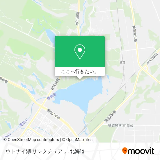 ウトナイ湖 サンクチュアリ地図