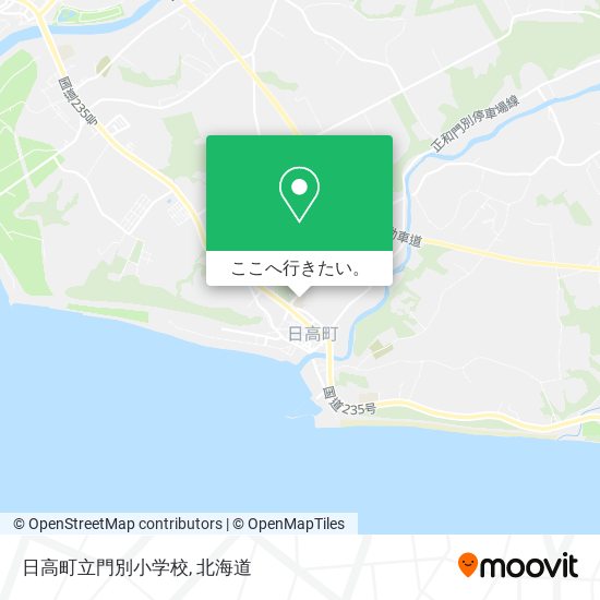 日高町立門別小学校地図