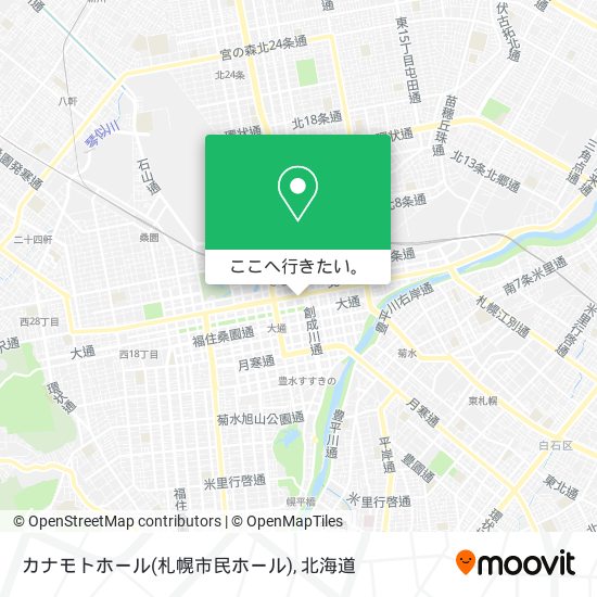 カナモトホール(札幌市民ホール)地図