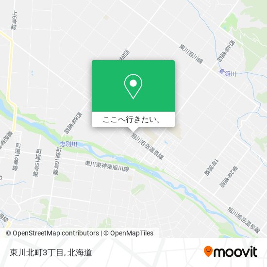 東川北町3丁目地図