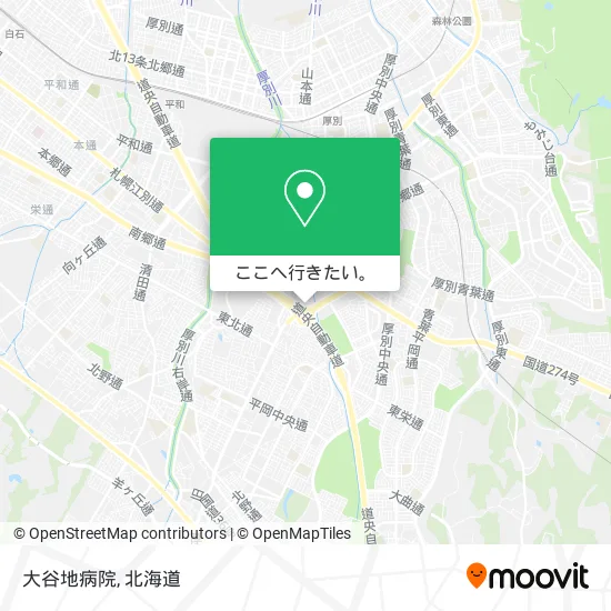 大谷地病院地図