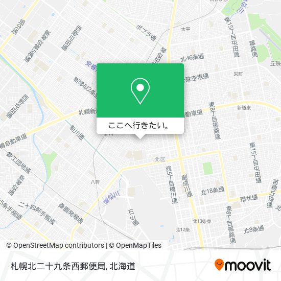 札幌北二十九条西郵便局地図