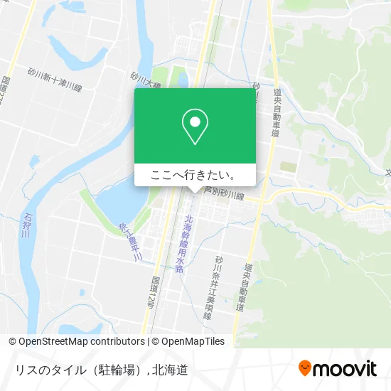 リスのタイル（駐輪場）地図