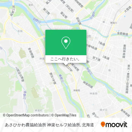 あさひかわ農協給油所 神楽セルフ給油所地図