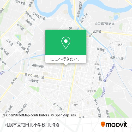 札幌市立屯田北小学校地図