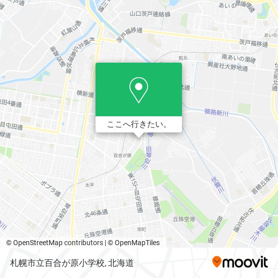 札幌市立百合が原小学校地図