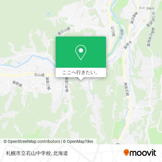 札幌市立石山中学校地図