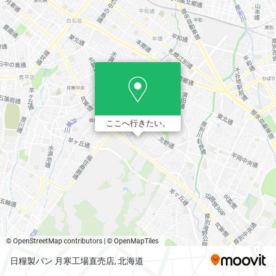 日糧製パン 月寒工場直売店地図