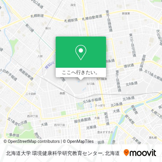 北海道大学 環境健康科学研究教育センター地図