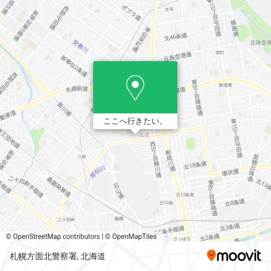 札幌方面北警察署地図
