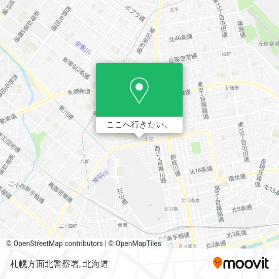 札幌方面北警察署地図